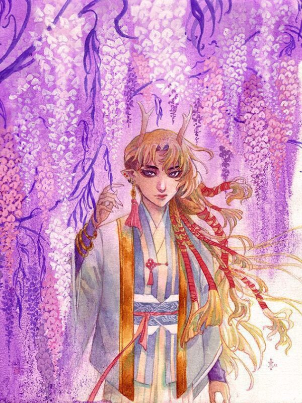 Wisteria dragon print